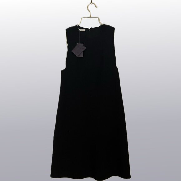 NWT Prada Black Wool Sheath Dress, Size EU (IT) 40 / US 4 - Picture 1 of 14